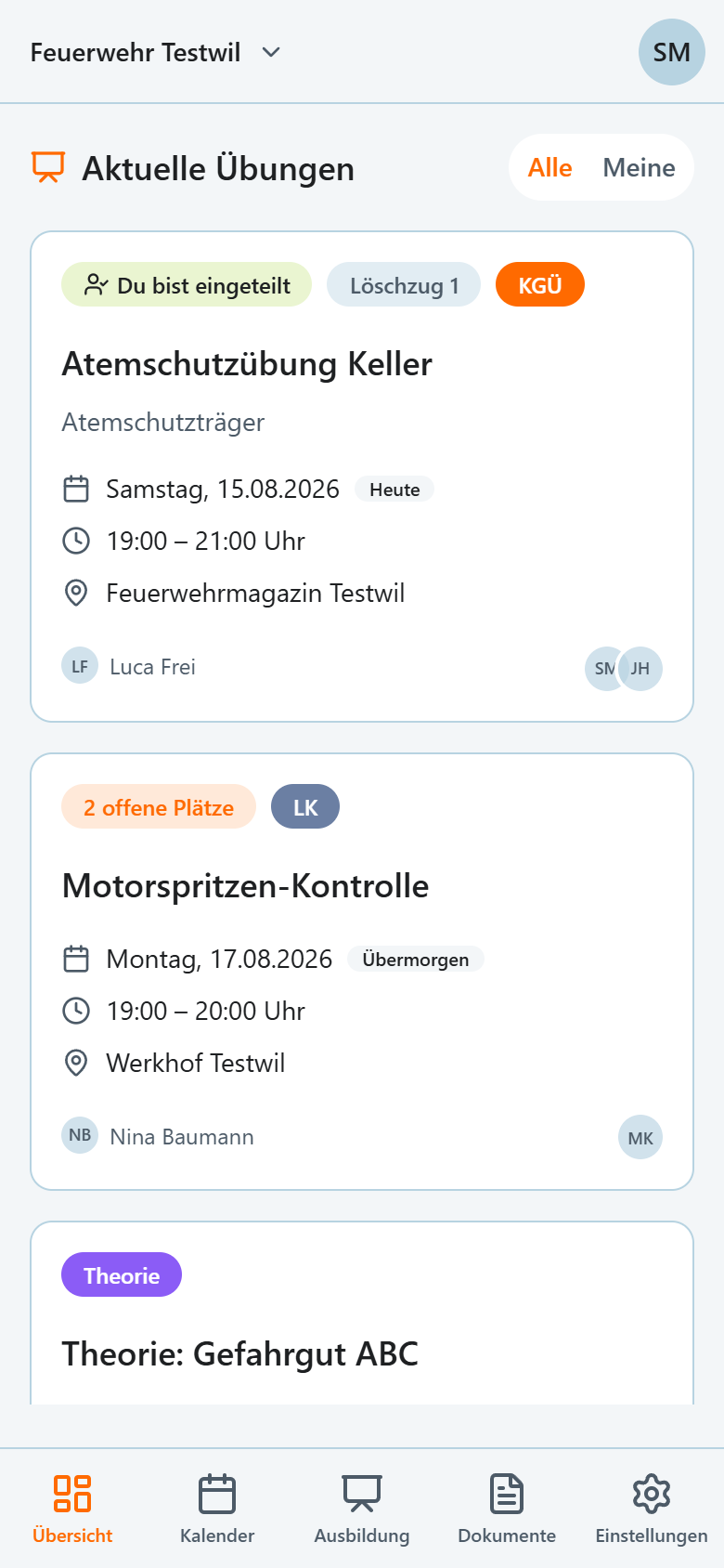 Produktvorschau: Übersicht auf dem Handy